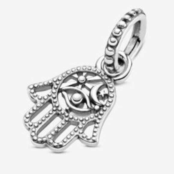 Pandora Protective Hamsa Hand Dangle Charm - Picture 2 of 4